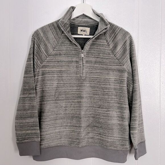 Madewell Sweaters - MWL Madewell Velour Space-Dyed Half-Zip Sweatshirt Size XS